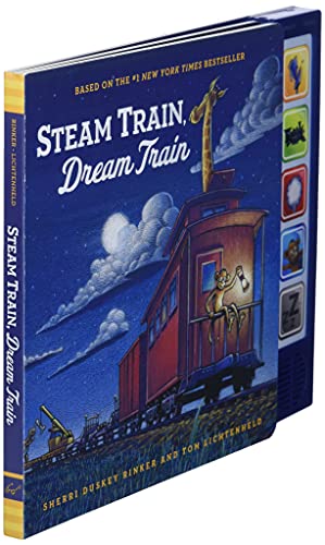 Steam Train Dream Train Sound Book: (Sound Books for Baby, Interactive Books, Train Books for Toddlers, Children's Bedtime Stories, Train Board Books) (Goodnight, Goodnight Construction Site)