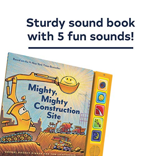 Mighty, Mighty Construction Site Sound Book (Books for 1 Year Olds, Interactive Sound Book, Construction Sound Book) (Goodnight, Goodnight Construction Site)