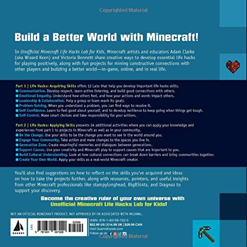 Unofficial Minecraft Life Hacks Lab for Kids: How to Stay Sharp, Have Fun, Avoid Bullies, and Be the Creative Ruler of Your Universe (Lab for Kids, 20)