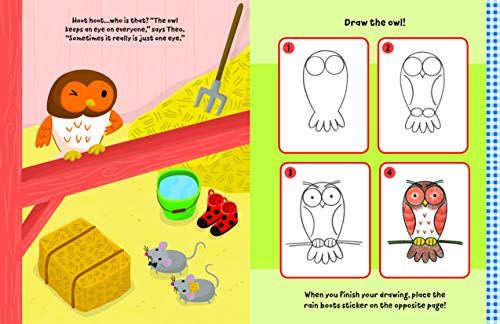 Watch Me Read and Draw: On the Farm: A step-by-step drawing & story book - Includes flip-out drawing pad and more than 30 stickers