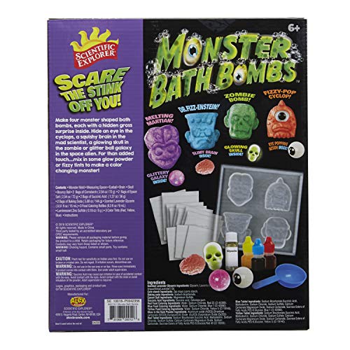 Scientific Explorer Monster Bath Bombs Kids Bath Bomb Soap Kit