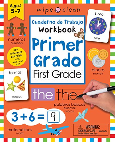 Wipe Clean: Bilingual Workbook for First Grade (Wipe Clean Activity Books) (Spanish Edition)