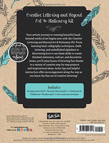 Creative Lettering and Beyond Art & Stationery Kit: Includes a 40-page project book, chalkboard, easel, chalk pencils, fine-line marker, and blank note cards with envelopes (Creative...and Beyond)